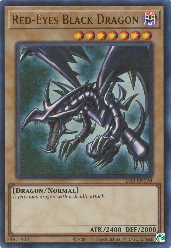 Red-Eyes Black Dragon LOB-EN070 card from Legend of Blue Eyes White Dragon (25th Anniversary Edition)