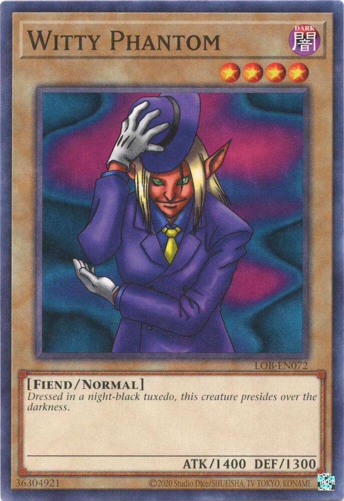 Witty Phantom LOB-EN072 card from Legend of Blue Eyes White Dragon (25th Anniversary Edition)