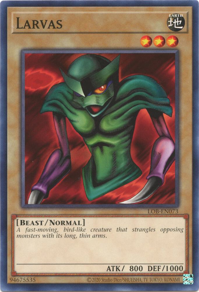Larvas LOB-EN073 card from Legend of Blue Eyes White Dragon (25th Anniversary Edition)