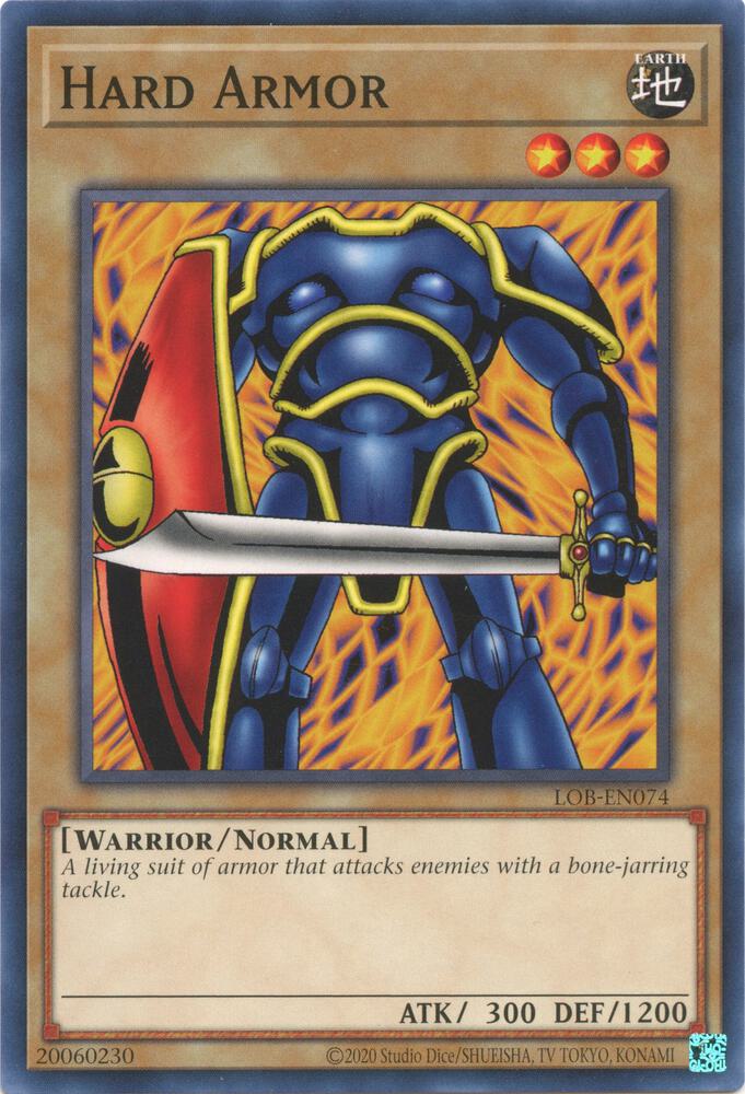 Hard Armor LOB-EN074 card from Legend of Blue Eyes White Dragon (25th Anniversary Edition)