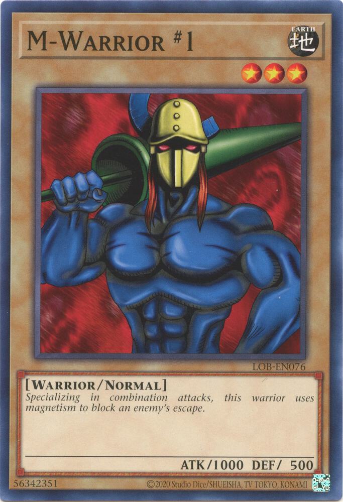 M-Warrior #1 LOB-EN076 card from Legend of Blue Eyes White Dragon (25th Anniversary Edition)