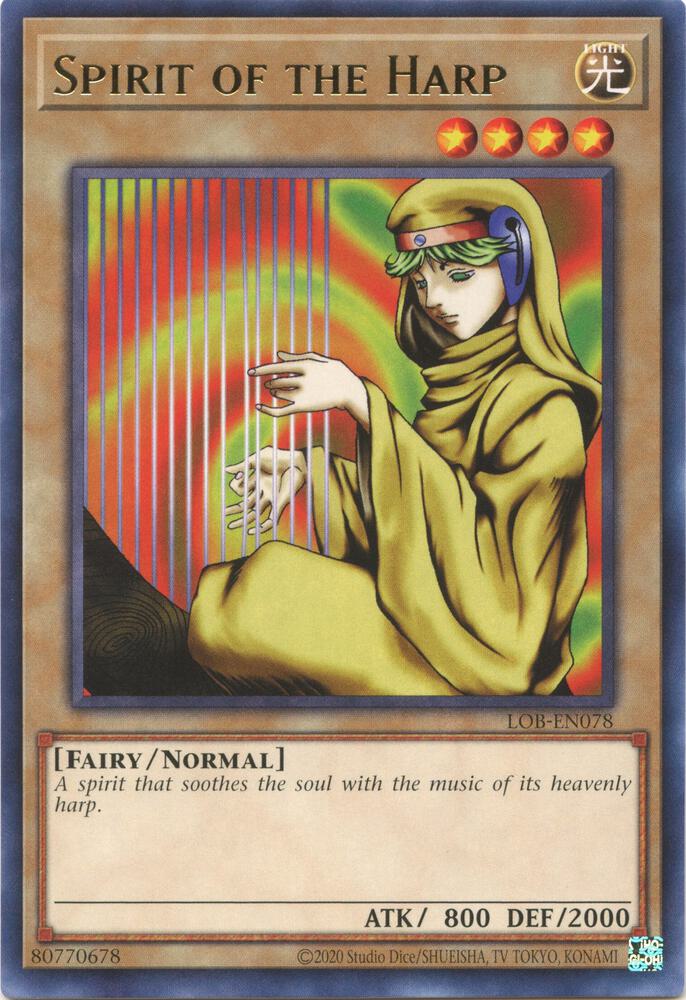 Spirit of the Harp LOB-EN078 card from Legend of Blue Eyes White Dragon (25th Anniversary Edition)