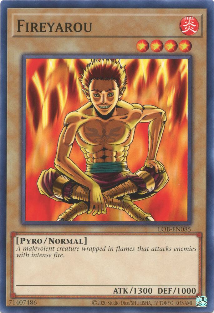 Fireyarou LOB-EN085 card from Legend of Blue Eyes White Dragon (25th Anniversary Edition)