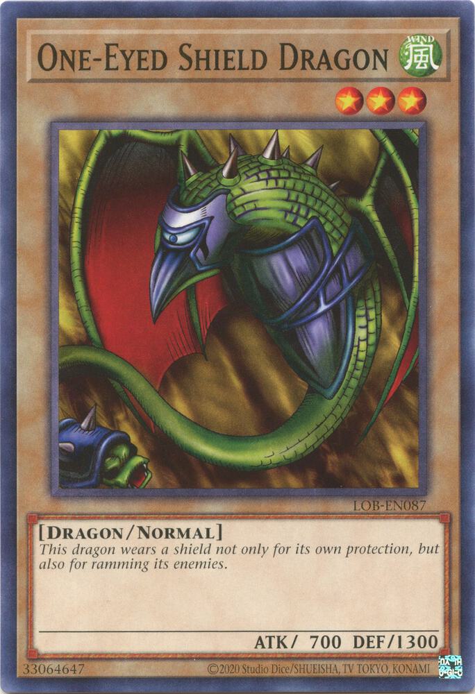 One-Eyed Shield Dragon LOB-EN087 card from Legend of Blue Eyes White Dragon (25th Anniversary Edition)