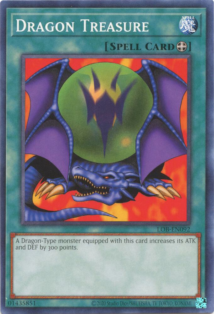 Dragon Treasure LOB-EN092 card from Legend of Blue Eyes White Dragon (25th Anniversary Edition)