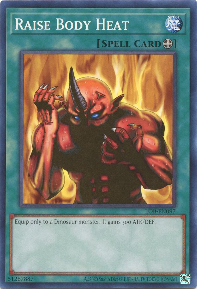 Raise Body Heat LOB-EN097 card from Legend of Blue Eyes White Dragon (25th Anniversary Edition)
