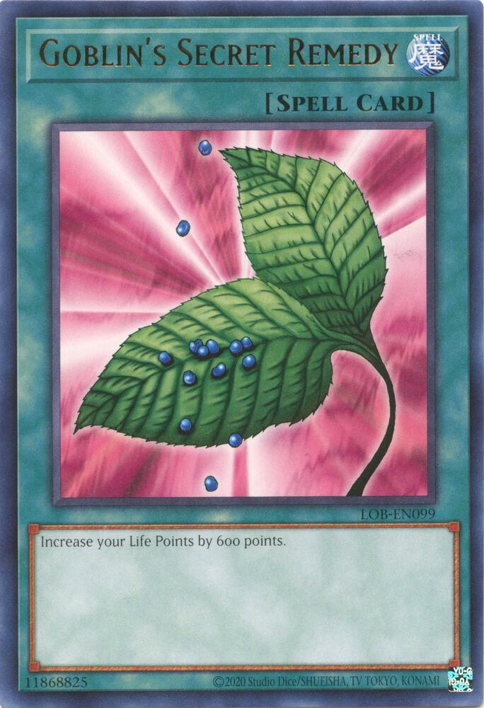 Goblin's Secret Remedy LOB-EN099 card from Legend of Blue Eyes White Dragon (25th Anniversary Edition)