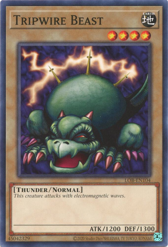 Tripwire Beast LOB-EN104 card from Legend of Blue Eyes White Dragon (25th Anniversary Edition)
