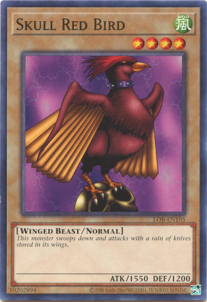 Skull Red Bird LOB-EN105 card from Legend of Blue Eyes White Dragon (25th Anniversary Edition)