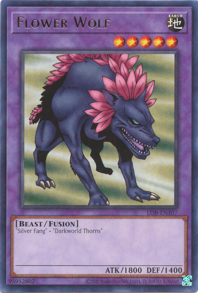 Flower Wolf LOB-EN107 card from Legend of Blue Eyes White Dragon (25th Anniversary Edition)