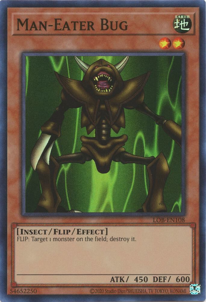 Man-Eater Bug LOB-EN108 card from Legend of Blue Eyes White Dragon (25th Anniversary Edition)