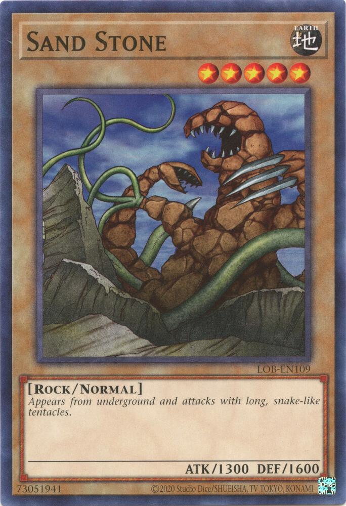 Sand Stone LOB-EN109 card from Legend of Blue Eyes White Dragon (25th Anniversary Edition)