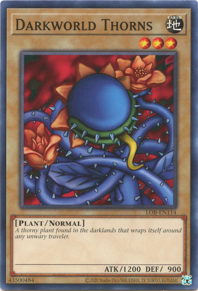 Darkworld Thorns LOB-EN114 card from Legend of Blue Eyes White Dragon (25th Anniversary Edition)