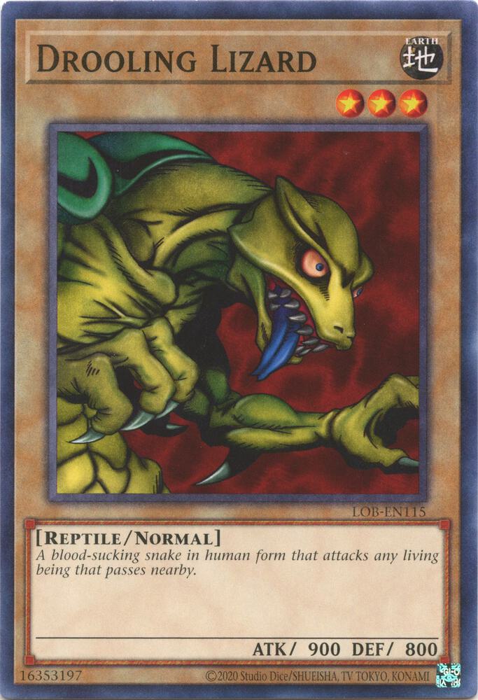 Drooling Lizard LOB-EN115 card from Legend of Blue Eyes White Dragon (25th Anniversary Edition)