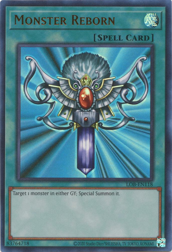 Monster Reborn LOB-EN118 card from Legend of Blue Eyes White Dragon (25th Anniversary Edition)