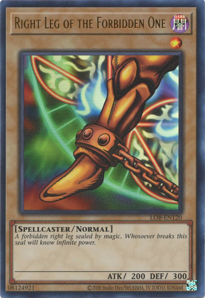 Right Leg of the Forbidden One LOB-EN120 card from Legend of Blue Eyes White Dragon (25th Anniversary Edition)