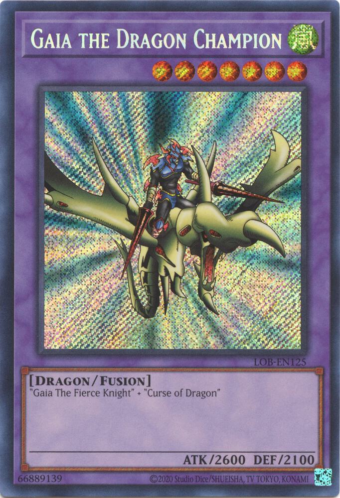 Gaia the Dragon Champion LOB-EN125 card from Legend of Blue Eyes White Dragon (25th Anniversary Edition)