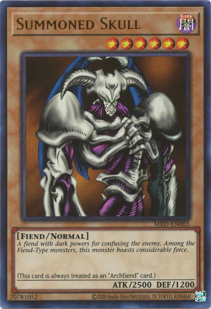 Summoned Skull MRD-EN003 card from Metal Raiders (25th Anniversary Edition)