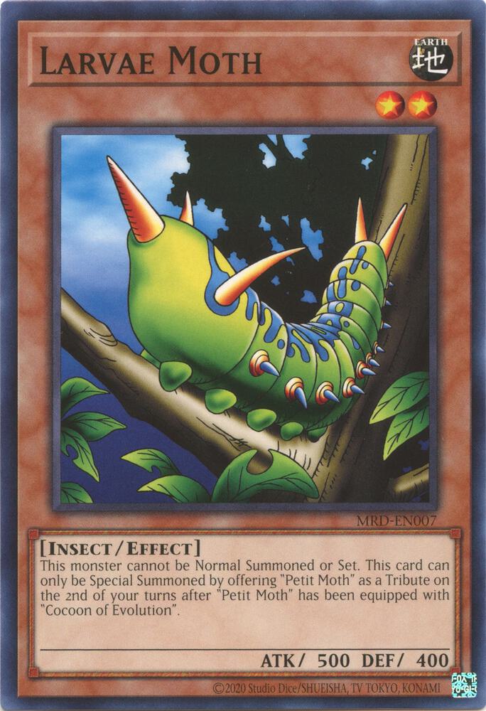 Larvae Moth MRD-EN007 card from Metal Raiders (25th Anniversary Edition)