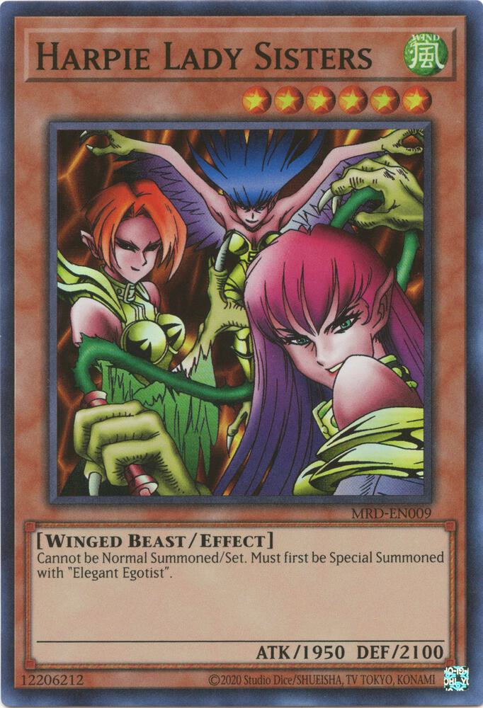 Harpie Lady Sisters MRD-EN009 card from Metal Raiders (25th Anniversary Edition)