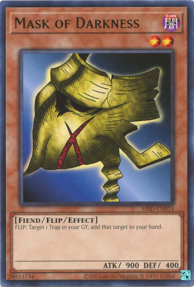 Mask of Darkness MRD-EN014 card from Metal Raiders (25th Anniversary Edition)