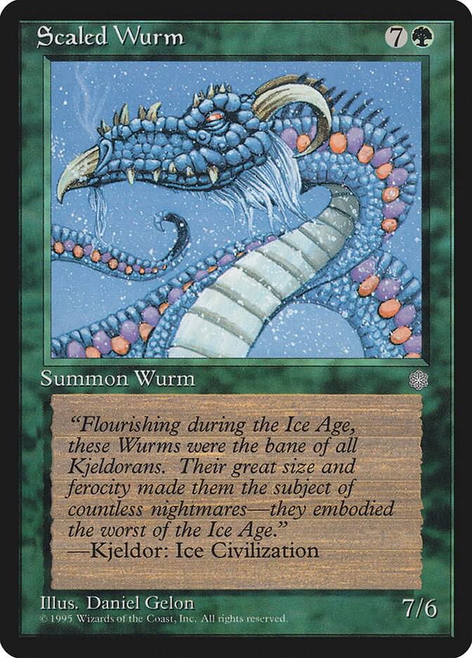 Scaled Wurm card from Ice Age