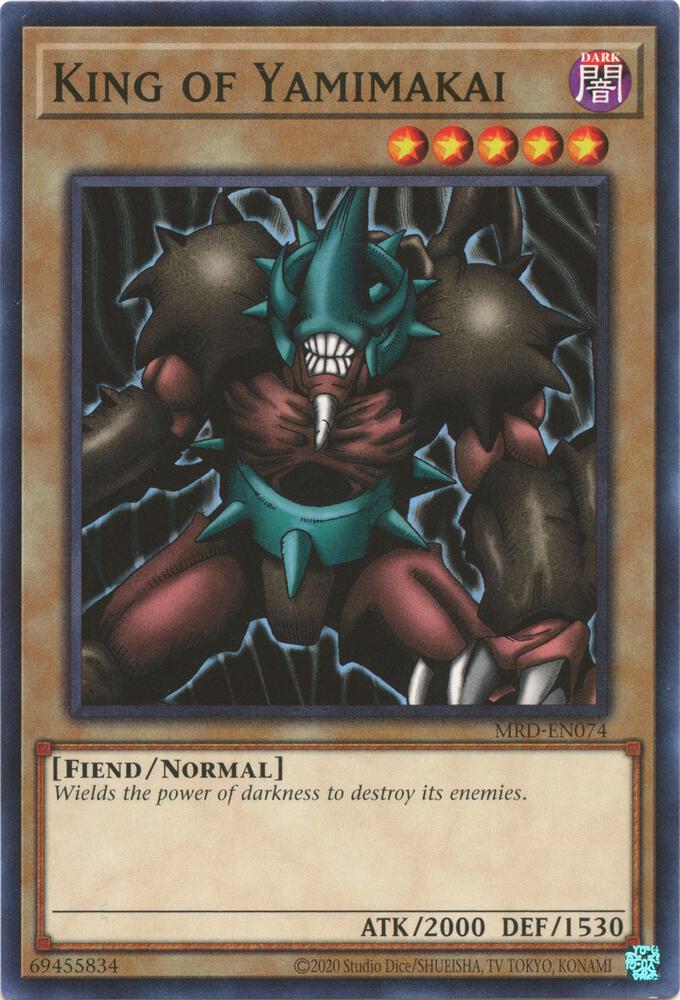 King of Yamimakai MRD-EN074 card from Metal Raiders (25th Anniversary Edition)