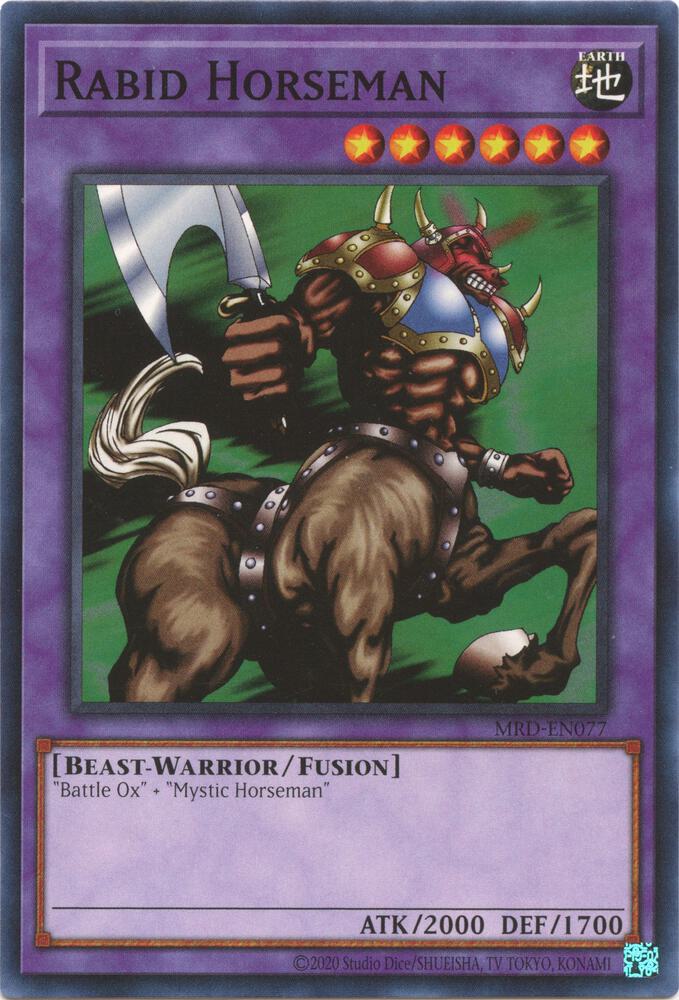 Rabid Horseman MRD-EN077 card from Metal Raiders (25th Anniversary Edition)