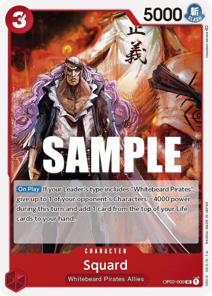 Squard OP02-009 card from Paramount War