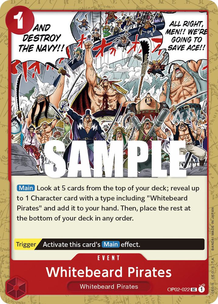 Whitebeard Pirates OP02-022 card from Paramount War