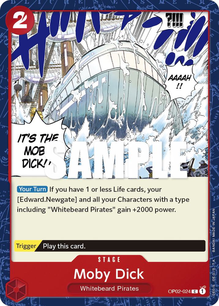 Moby Dick OP02-024 card from Paramount War