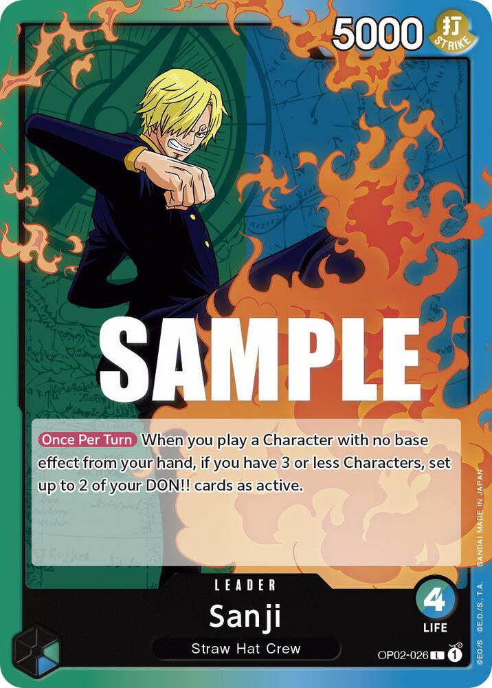 Sanji OP02-026 card from Paramount War