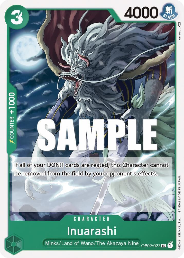 Inuarashi OP02-027 card from Paramount War