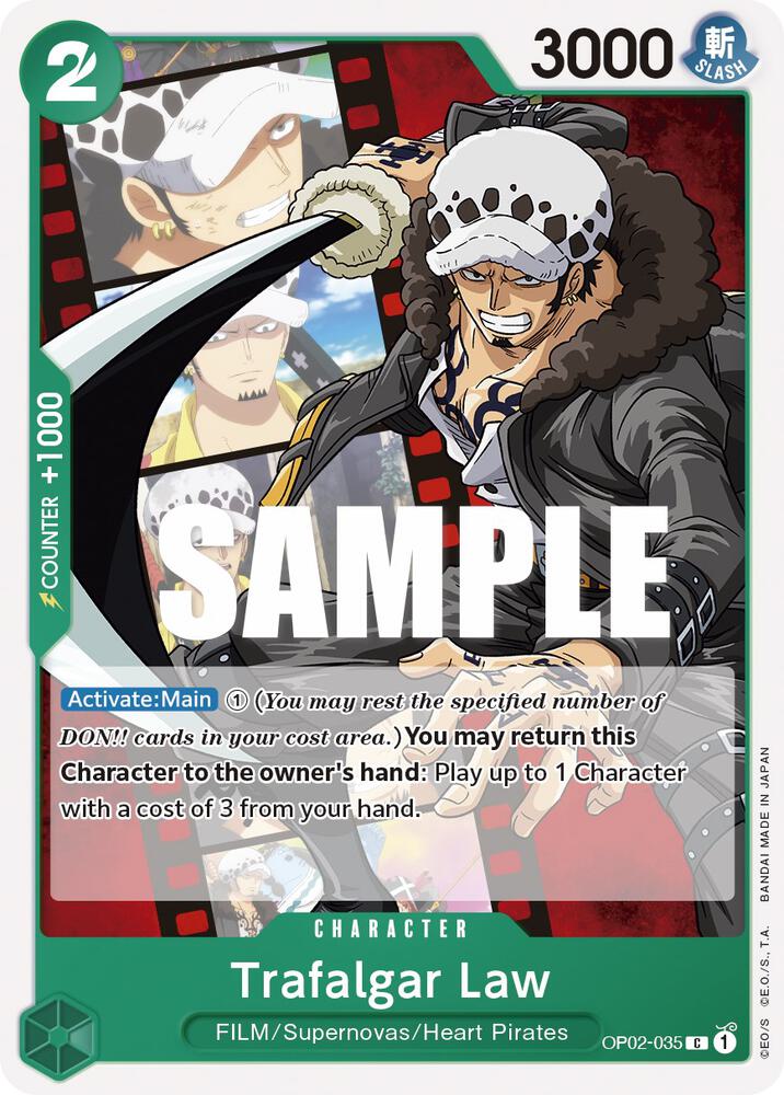 Trafalgar Law OP02-035 card from Paramount War