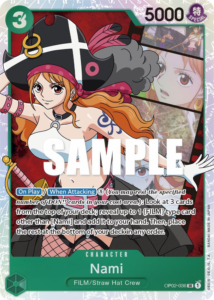 Nami OP02-036 card from Paramount War