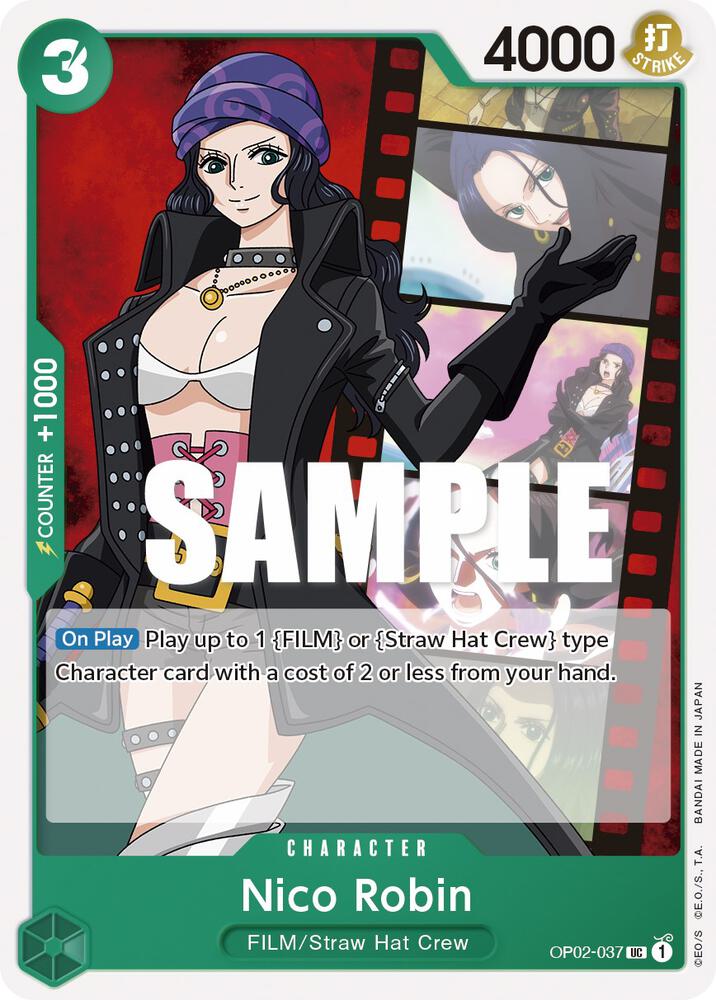 Nico Robin OP02-037 card from Paramount War