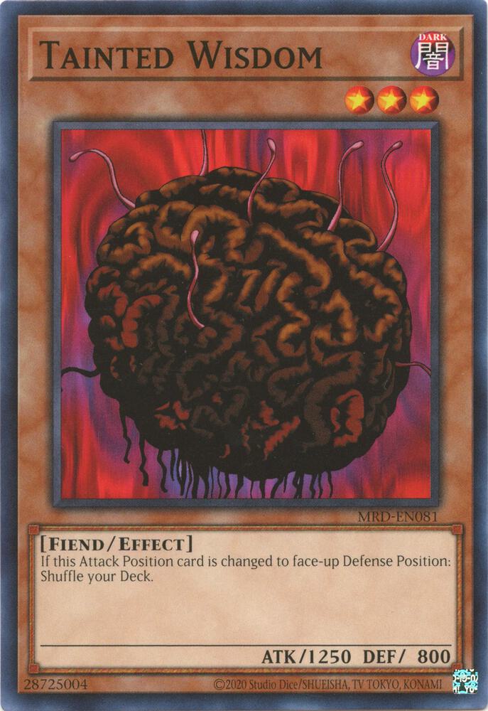 Tainted Wisdom MRD-EN081 card from Metal Raiders (25th Anniversary Edition)