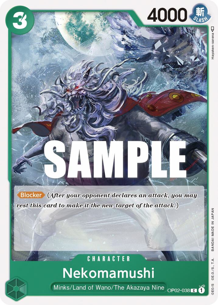 Nekomamushi OP02-038 card from Paramount War