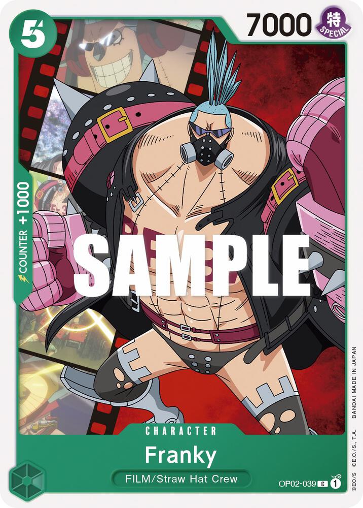 Franky OP02-039 card from Paramount War