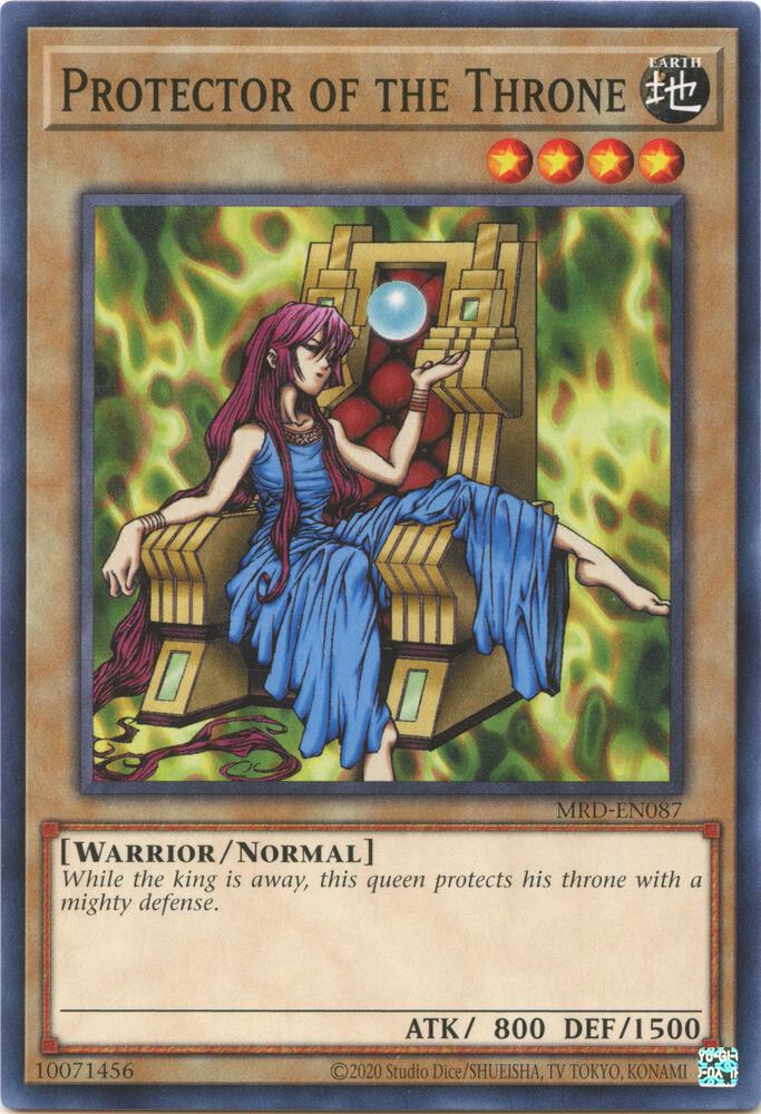 Protector of the Throne MRD-EN087 card from Metal Raiders (25th Anniversary Edition)