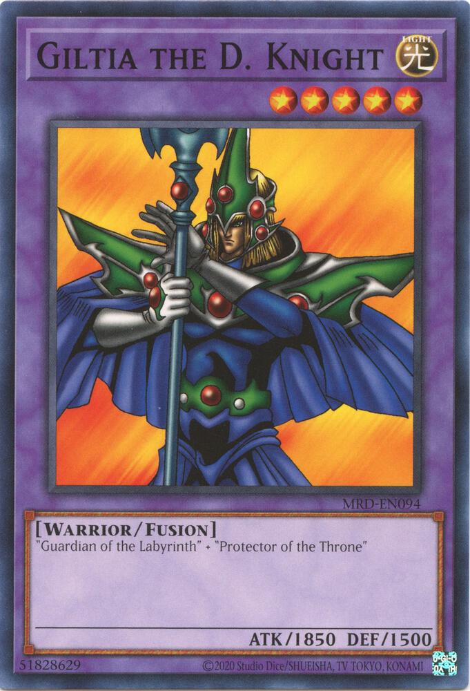 Giltia the D. Knight MRD-EN094 card from Metal Raiders (25th Anniversary Edition)