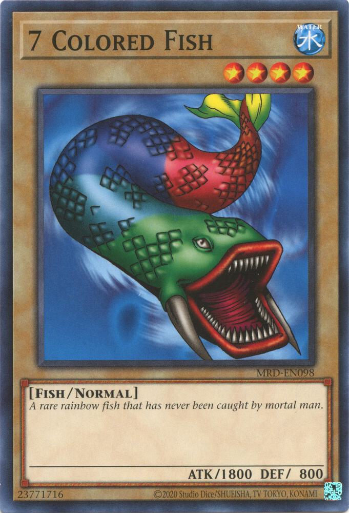 7 Colored Fish MRD-EN098 card from Metal Raiders (25th Anniversary Edition)