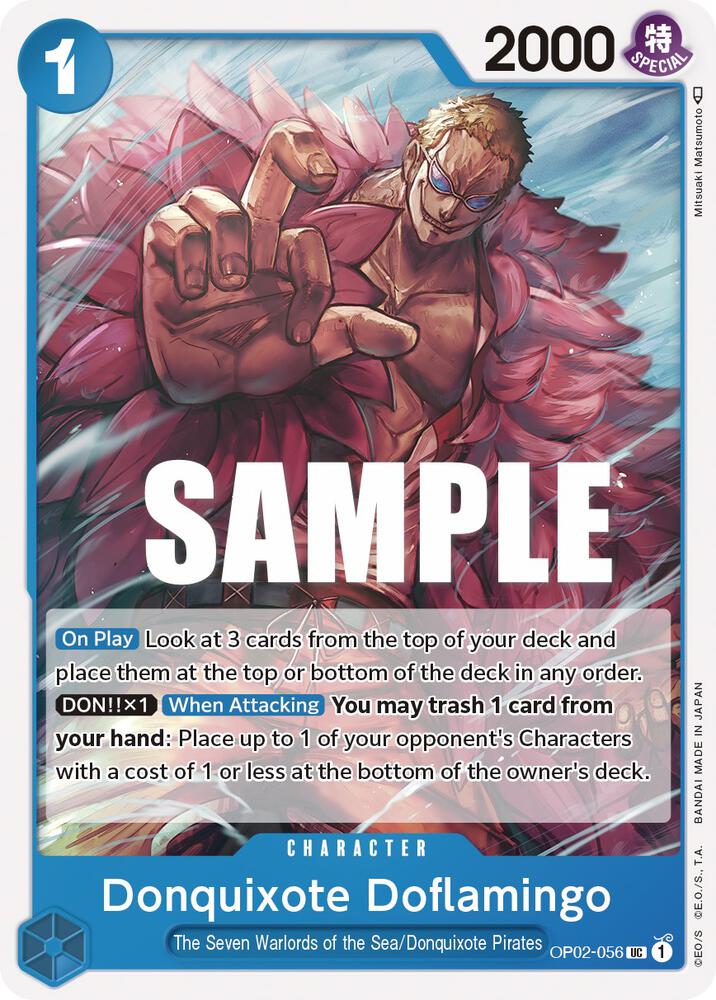 Donquixote Doflamingo OP02-056 card from Paramount War