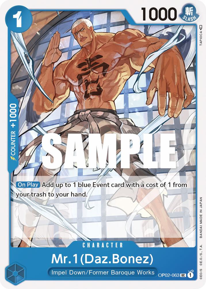 Mr.1 (Daz.Bonez) OP02-063 card from Paramount War