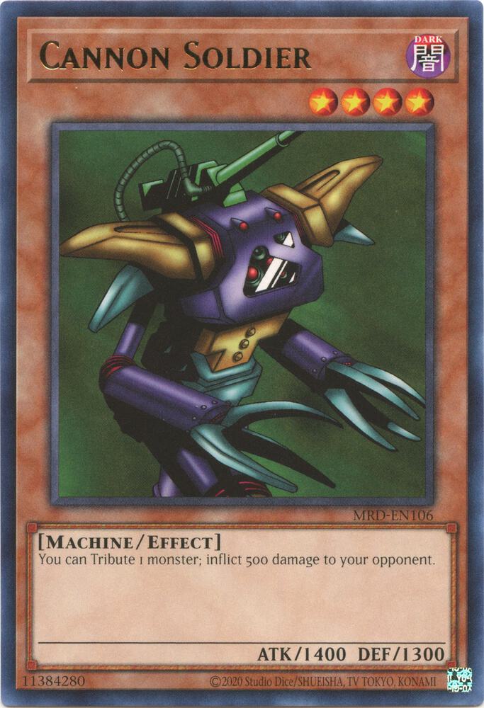 Cannon Soldier MRD-EN106 card from Metal Raiders (25th Anniversary Edition)