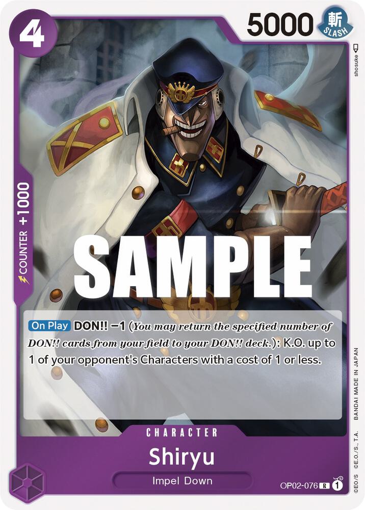 Shiryu OP02-076 card from Paramount War