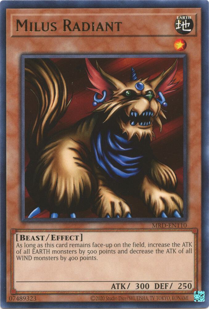 Milus Radiant MRD-EN110 card from Metal Raiders (25th Anniversary Edition)