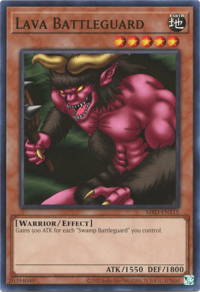 Lava Battleguard MRD-EN115 card from Metal Raiders (25th Anniversary Edition)