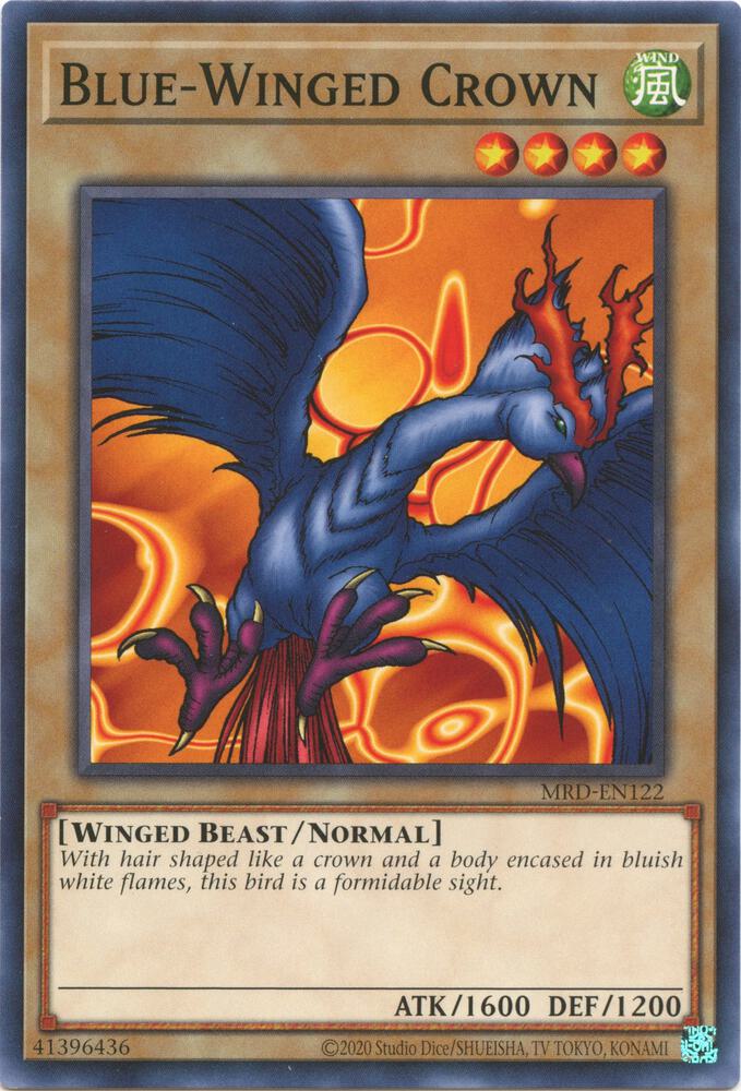 Blue-Winged Crown MRD-EN122 card from Metal Raiders (25th Anniversary Edition)