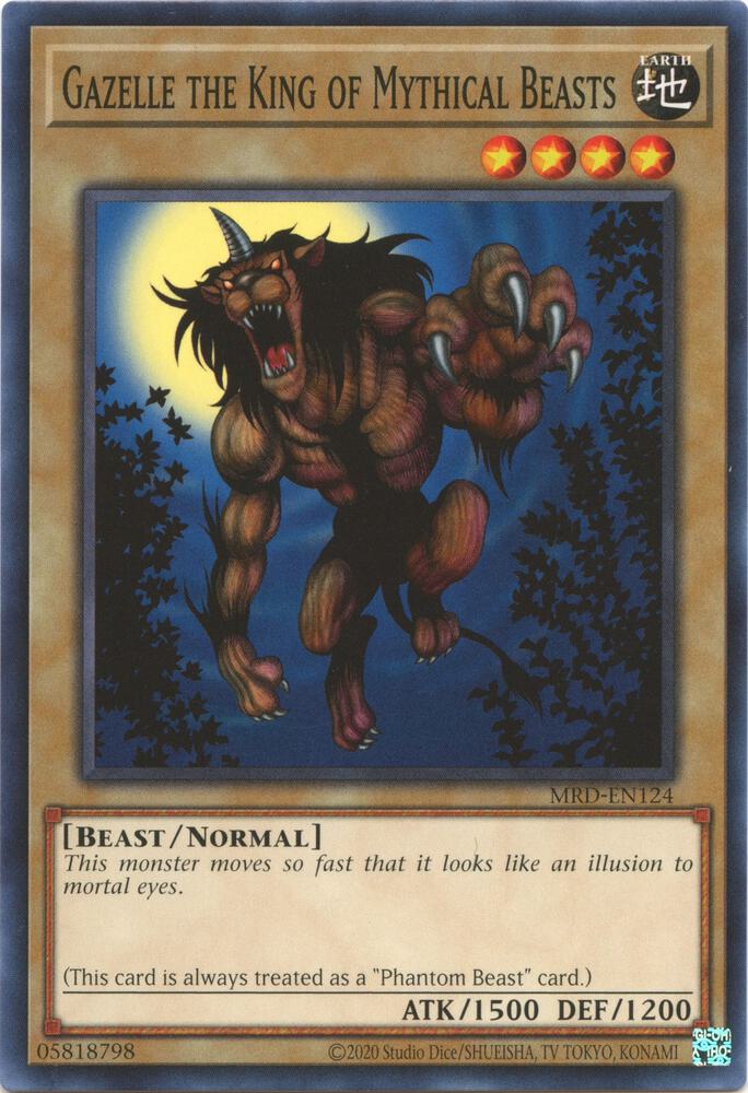 Gazelle the King of Mythical Beasts MRD-EN124 card from Metal Raiders (25th Anniversary Edition)